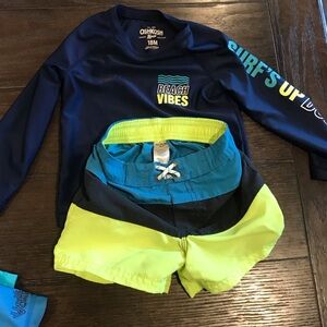 Toddler Swim Rash Guard and Board Shorts (18 months)